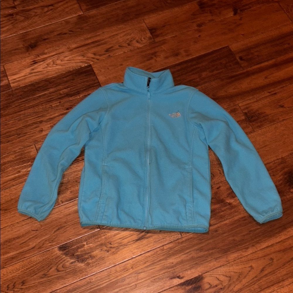 The North Face Blue Fleece Jacket with High Collar